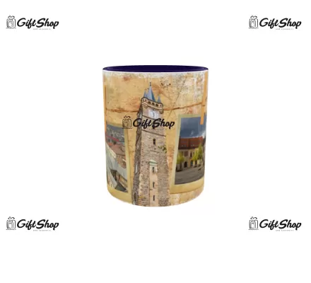 Cana albastra gift shop personalizata cu mesaj, baia mare, model 2, din ceramica, 330ml